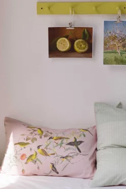 Women Lazybones Yellow Birds Pillowcase Set *Organic Cotton