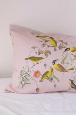 Women Lazybones Yellow Birds Pillowcase Set *Organic Cotton